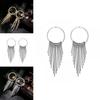 Fashion Creative Alloy Tassel Earrings For Women Geometric Shape Jewelry