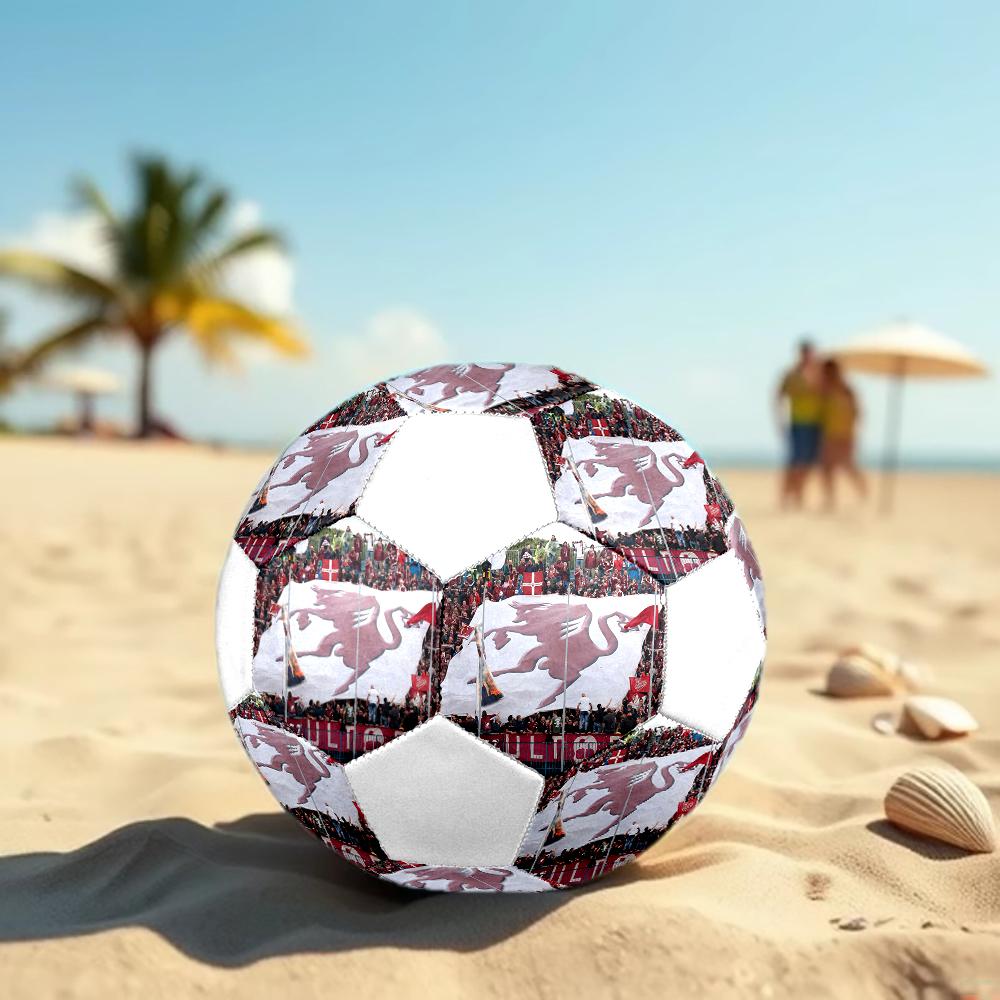 Pallone da Calcio Torino FC, colorato, adatto a tutte le età, cucito a macchina, materiale PVC, qualità da competizione, resistente e ad alto rimbalzo