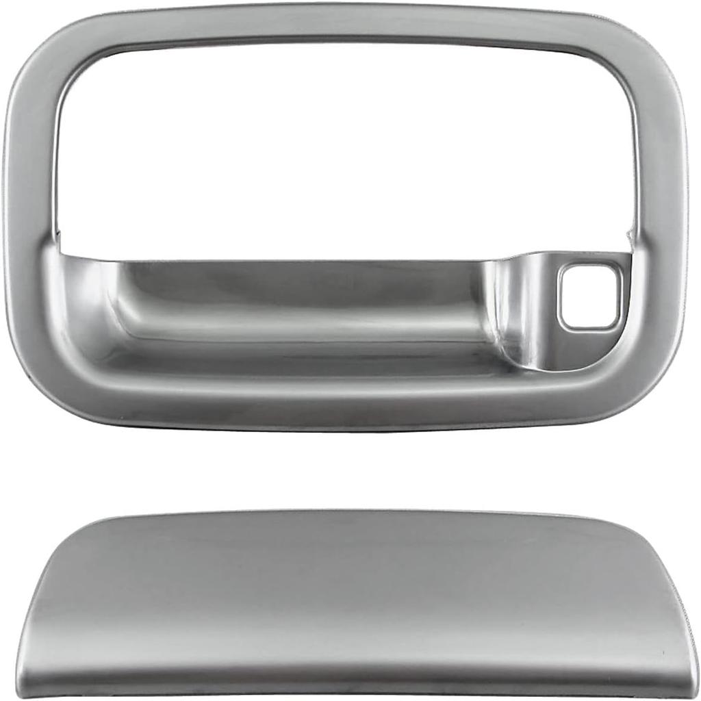 BRIGHTZ Carol HB25S Door Handle Covers and Rear Hatch Knob Plate Satin Silver Set, [REA-DHC-029]