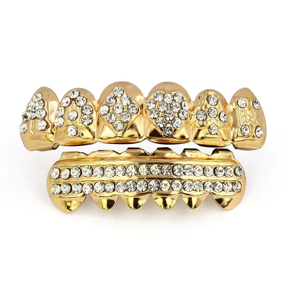 Gold-Plated Hip Hop Grillz - Twill Style