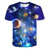 New Fashion Space Planet Space Galaxy Men's and Women's Summer Casual Short Sleeve 3D Printed T-shirt