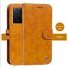 Vintage Crazy Horse Texture PU Leather Flip Wallet Phone Case for Xiaomi POCO X6 Pro 5G Card Holder Kickstand Shockproof Protective Cover