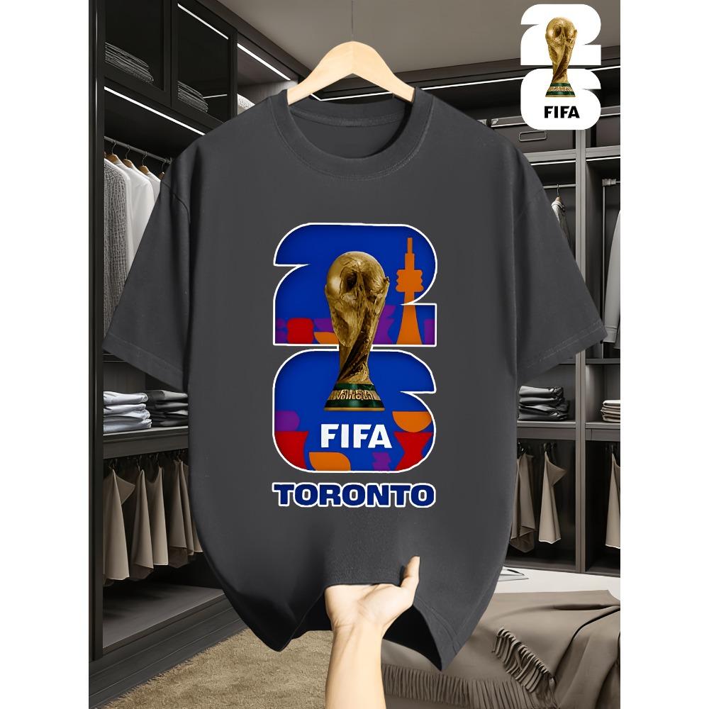 2026 Usa-Canadian Cup, FIFA Football Print Men'S Short Sleeve T-Shirt, Fashionable And Trendy Summer Top