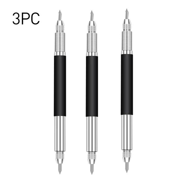 Double Head Engraving Marking Pen Tungsten Carbide Tip Etching Pencil Metal Glass Wood Carving Scribing Marker Tools 1/2/3pcs