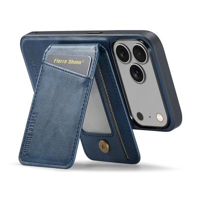 FIERRE SHANN 025 Style Für iPhone 17 Pro Hülle Leder + TPU Abnehmbare Kartenfächer Handyhülle