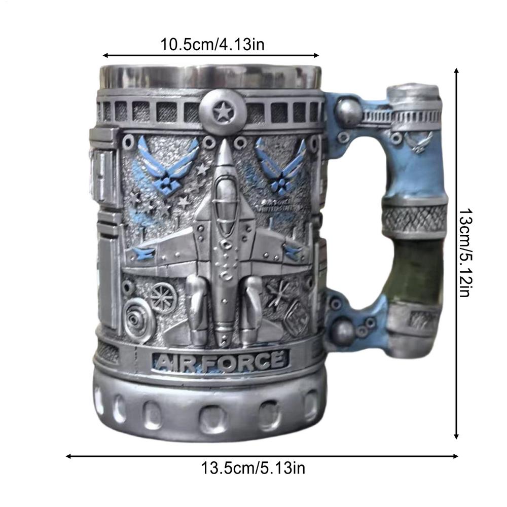 

Cool Coffee Mugs Stainless Steel Aesthetic Cups Stainless Airplane Engraved Pattern Novelty Mugs For Men Women Boyfriend Dad other