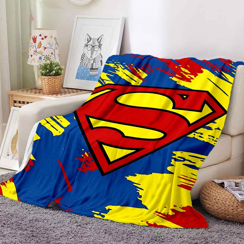 1pc Superman, Logo Blanket Polyester Fiber, All Season Comfort for Sofa, Bed, Office, Car, Camping Ideal Home Decor & Gift, Office Comfort