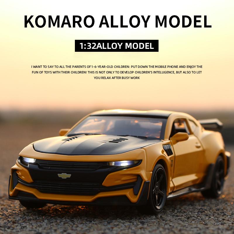 

1:32 отлитых под давлением легкосплавных автомобиля Chevrolet Camaro; Игрушечный транспорт Модель автомобиля Звук и свет Откатной автомобиль Игрушки Для детей Подарки