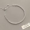 925 Silver Bead Bracelet For Women Korean Fashion Adjustable Luxury Jewelry Original Designer Beaded Bracelet