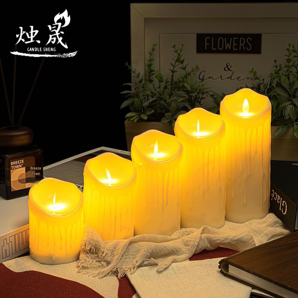 Flickering LED Candles with 10-Key Remote for Weddings, Parties, and Home Decor Script Props