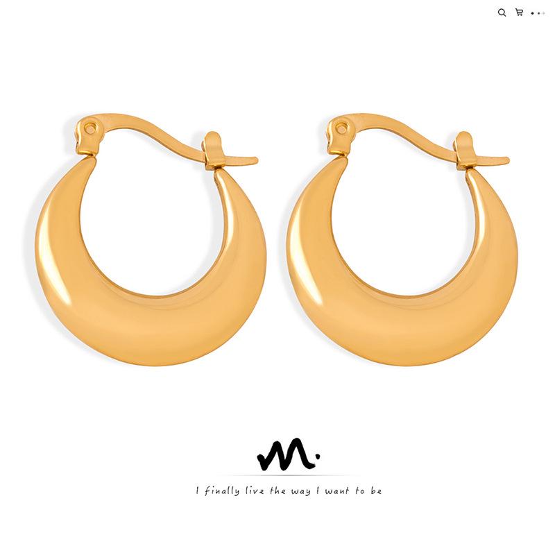 

18K Gold Plated Titanium Steel Geometric Earrings for Women
