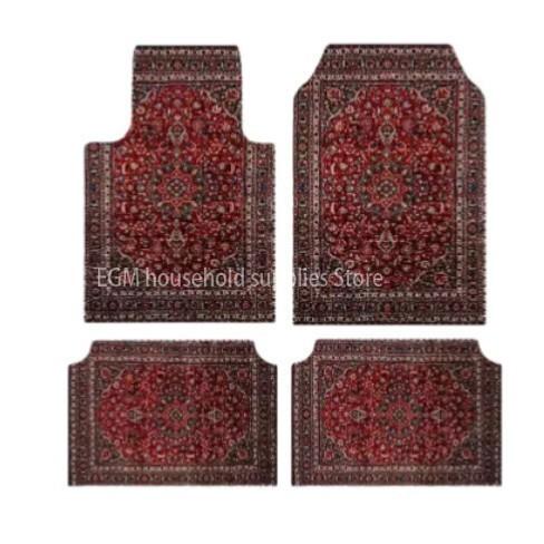 Bohemian Car Floor Mats Non Slip Soft Washable Universal Auto Foot Pads Vintage Interior Rugs