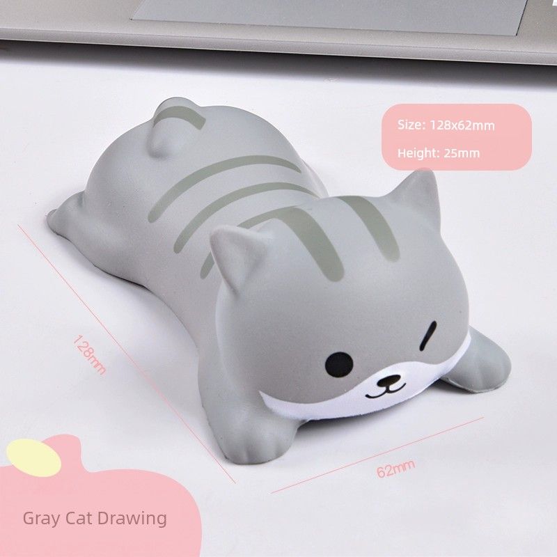 

Girls Cute Cartoon Office Hand Pillow Mouse Pad Gray Cat