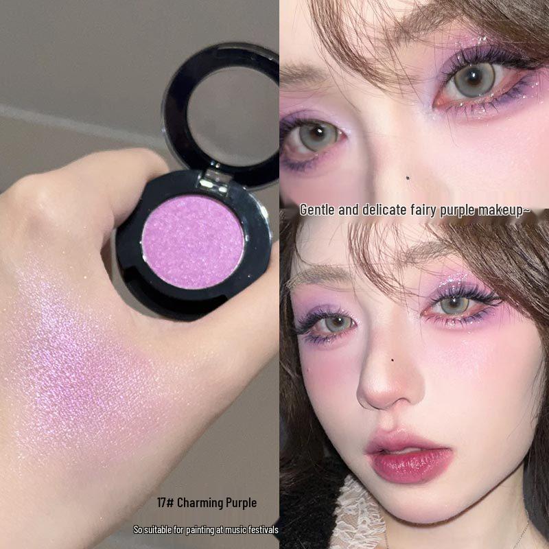 Fei Xi Single Color Eyeshadow & Highlighter Palette for Under Eyes, Inner Corners, & Face - Matte Blue, Green, Black, White.