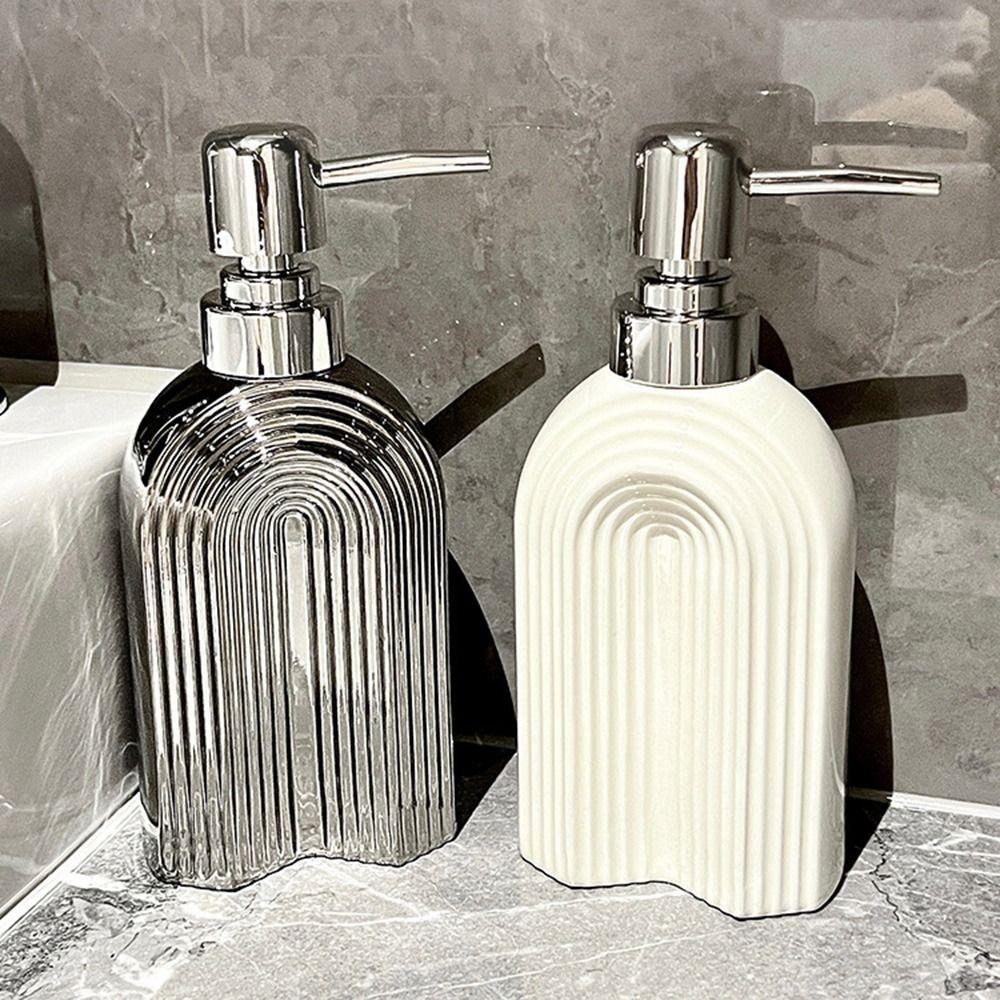 350ml Arched Shaped Soap Dispenser Press Type Shower Gel Bottles  Household