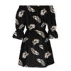 Ladies Casual Sexy One Shoulder Mid Waist Printed Ruffle Sleeve  A-Line Dress