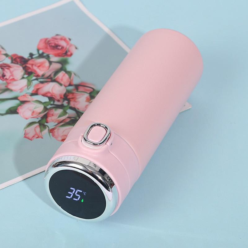 Inteligentní termoska 400 ml z nerezové oceli Láhev na vodu s LED digitálním displejem teploty Kávové termohrnky Inteligentní izolační šálky