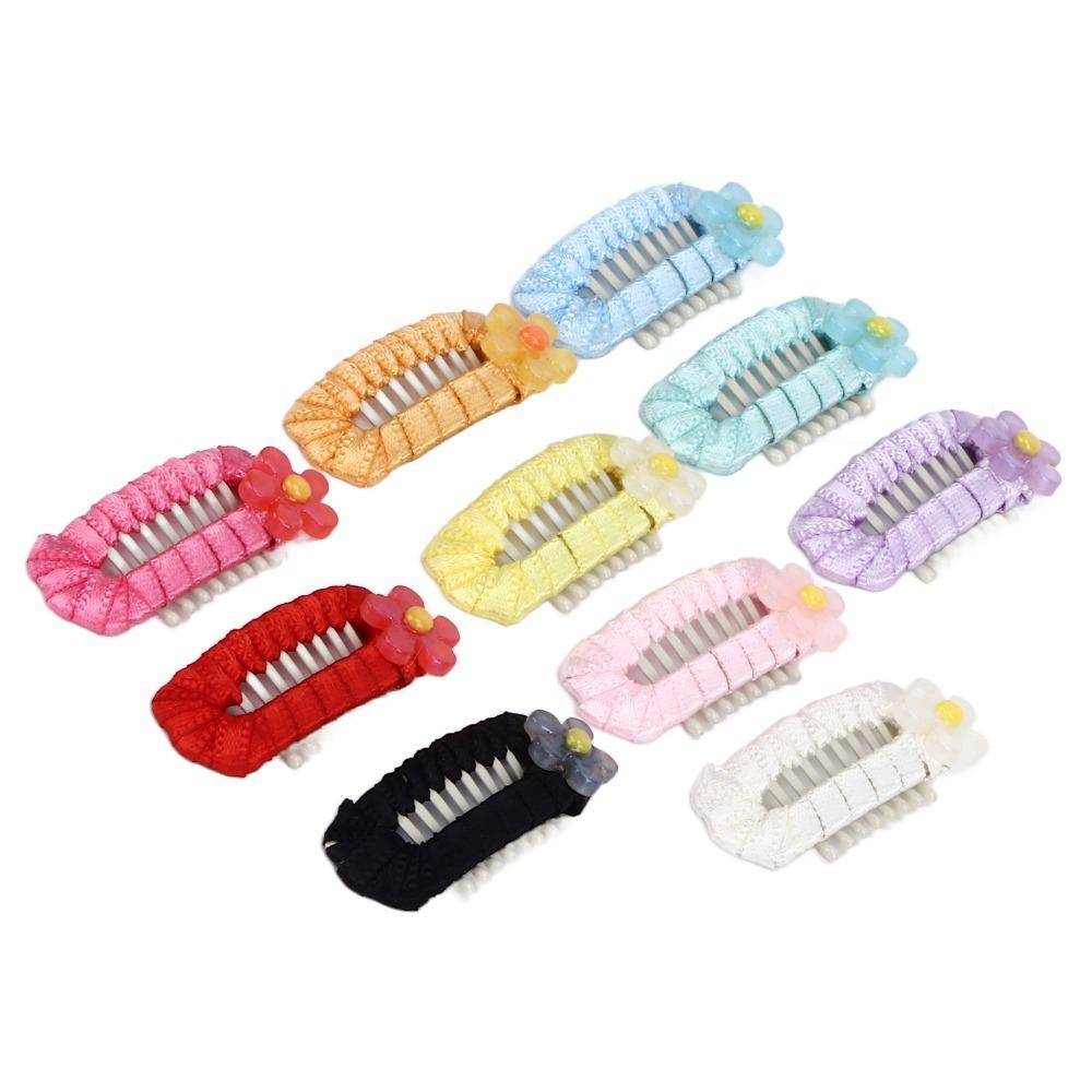 10Pcs Organza Bow Dog Hair Clip Light Weight Pet Head Flower Pet Hair Accessory Daily Wear