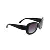 Letter Logo Design Irregular Sunglasses Women's Black
