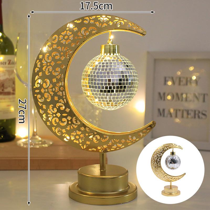 Muslim Lantern Ramadan Decorations 2026 EID Mubarak LED Festival Night Light Party Supplies Islamic Muslim Desktop Ornament