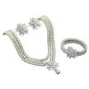Versatile Women's Multi-Layer Necklace & Earrings: Niche Euro-American Design, Perfect for Weddings & Banquets.