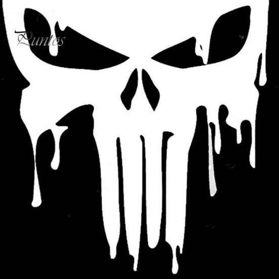 Stickers Car Sticker Self-adhesive Waterproof PET Reflective Material Skull Bloody Design for