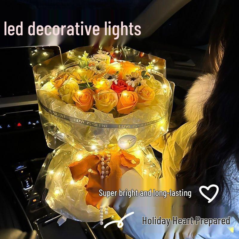 

Светодиодные гирлянды «Звездная фея» – Декоративные гирлянды из медной проволоки для торта, DIY, букета, подарка и празднования Gift: 3 pieces