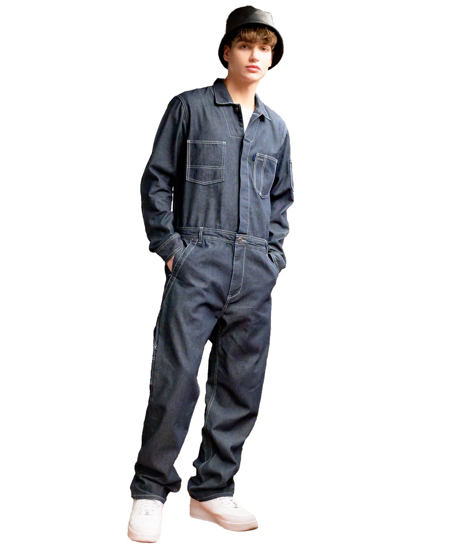 Denim Jumpsuit Overalls Indigo XL 8(eight)