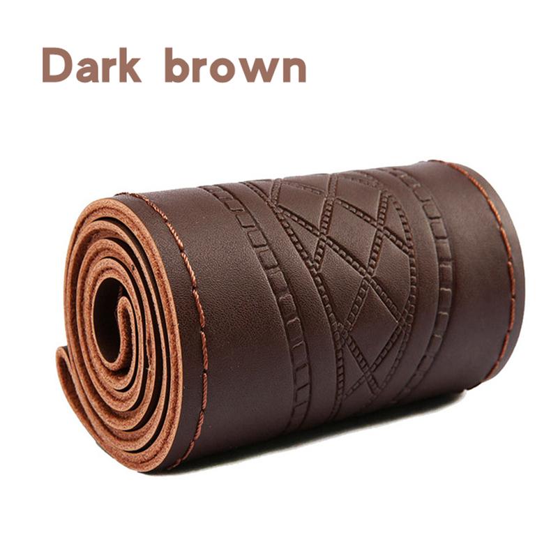 

Чехол на руль автомобиля «сделай сам», противоскользящий кожаный чехол с тиснением, автомобильные аксессуары, универсальный чехол с оплеткой, диаметр 37/38 см, универсальный