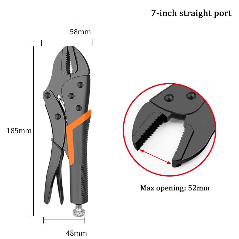 

7/9/10 Multi-Function Pressure Pliers Manual Pressure Pliers Industrial Clamps Round Jaw/Straight Jaw Power Pliers Hand Tools