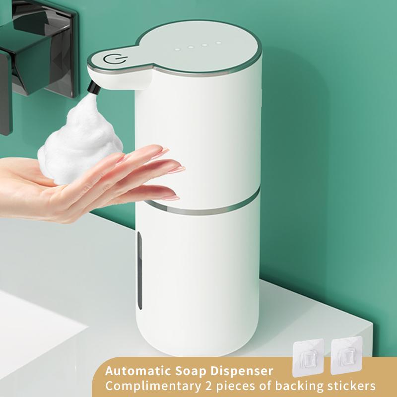 Automatyczny dozownik mydła Bezdotykowy dozownik mydła w piance 380ml USB akumulator elektryczny 4-poziomowy regulowany dozownik mydła w piance