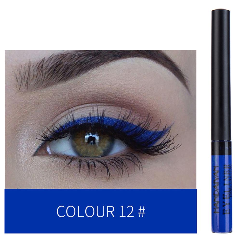 34-color Matte Quick-drying Long-lasting Non-bleeding UV Fluorescent Colored Eyeliner Liquid Pen