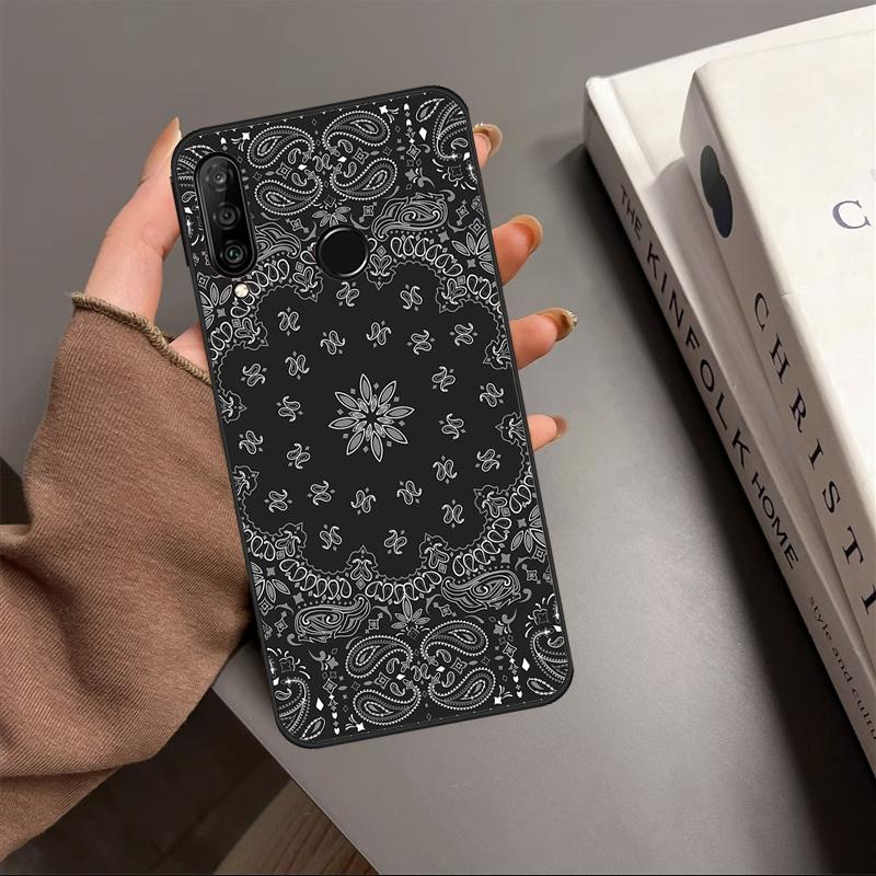 Paisley Bandana Hoesje Voor Huawei P40 P20 P30 Lite P60 Pro Nova 12i 12s 11i 10 9 SE 5T Y91 Y90 Y60 Y70 Y72 Y61