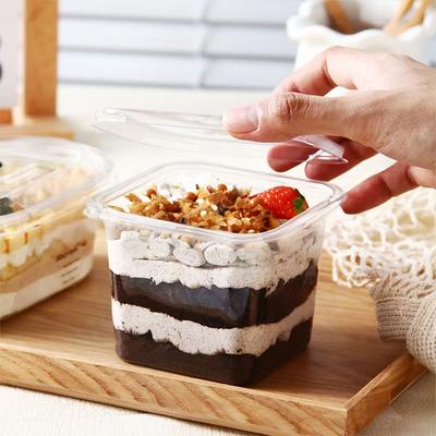 10/25/50pcs Bakery Box For Muffins Pudding Dessert Cupcake Clear Packaging Box With Cover 10x7.5x7cm