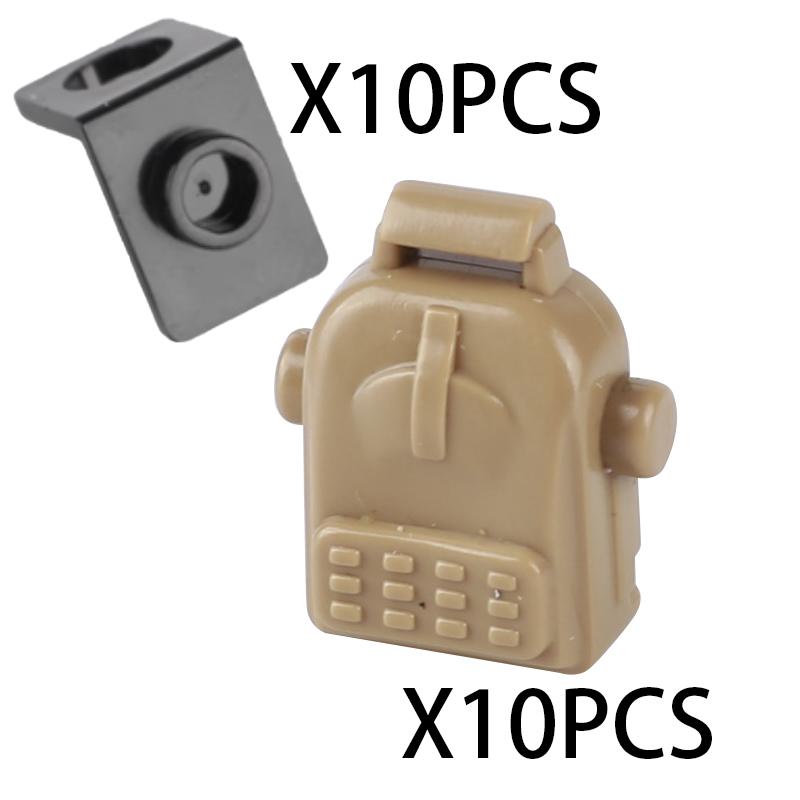 MOC Military SWAT Soldiers Building Blocks Accessories Set Medical Box Vest Backpack Bricks Kids Gift