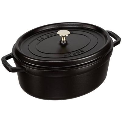 Staub Cocotte Oval 31cm Cast Iron Black