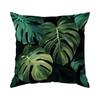 Tropical-Themed Green Leaves Pillowcase Bedroom Sofa Cushion Cover 100% Polyester Living Room Cushion Pillowcase Home Decor