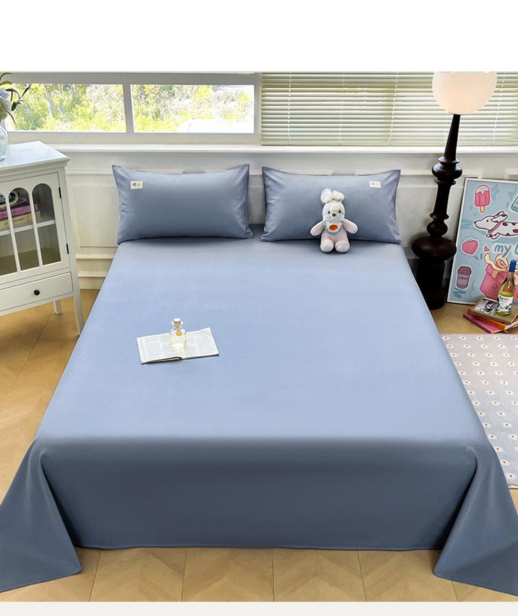 Yongyouwan Cotton Solid Color Double Piece Bed Sheet
