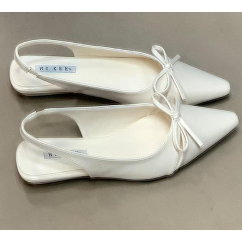 Fashion New Style Women's Sandals with Anti Slip Slim Heel Close Toes Elastic Band Bow Outdoor Black/White Fashion Sandals Zapatos Mujer