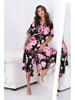 2024 Summer Deep V Short Sleeve Jumpsuit with Wide Leg Pants