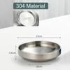 Flat 201/304 Stainless Steel Dish Plate Cooking Noodles Bowl Thickened Dinner Plate Seasoning For Kitchen Restaurant Tableware