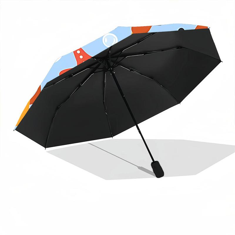 1pc Oceanic Creatures Automatic Open/close Folding Umbrella, Compact Portable Travel Umbrella, Cute Umbrella, Durable Construction yy260328024