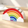 Back to School Stationery Supplies Wooden Rainbow Pencil Holder, Cute Desk Organizer, Office Art Supply Classroom Organizer for Kids, Teacher