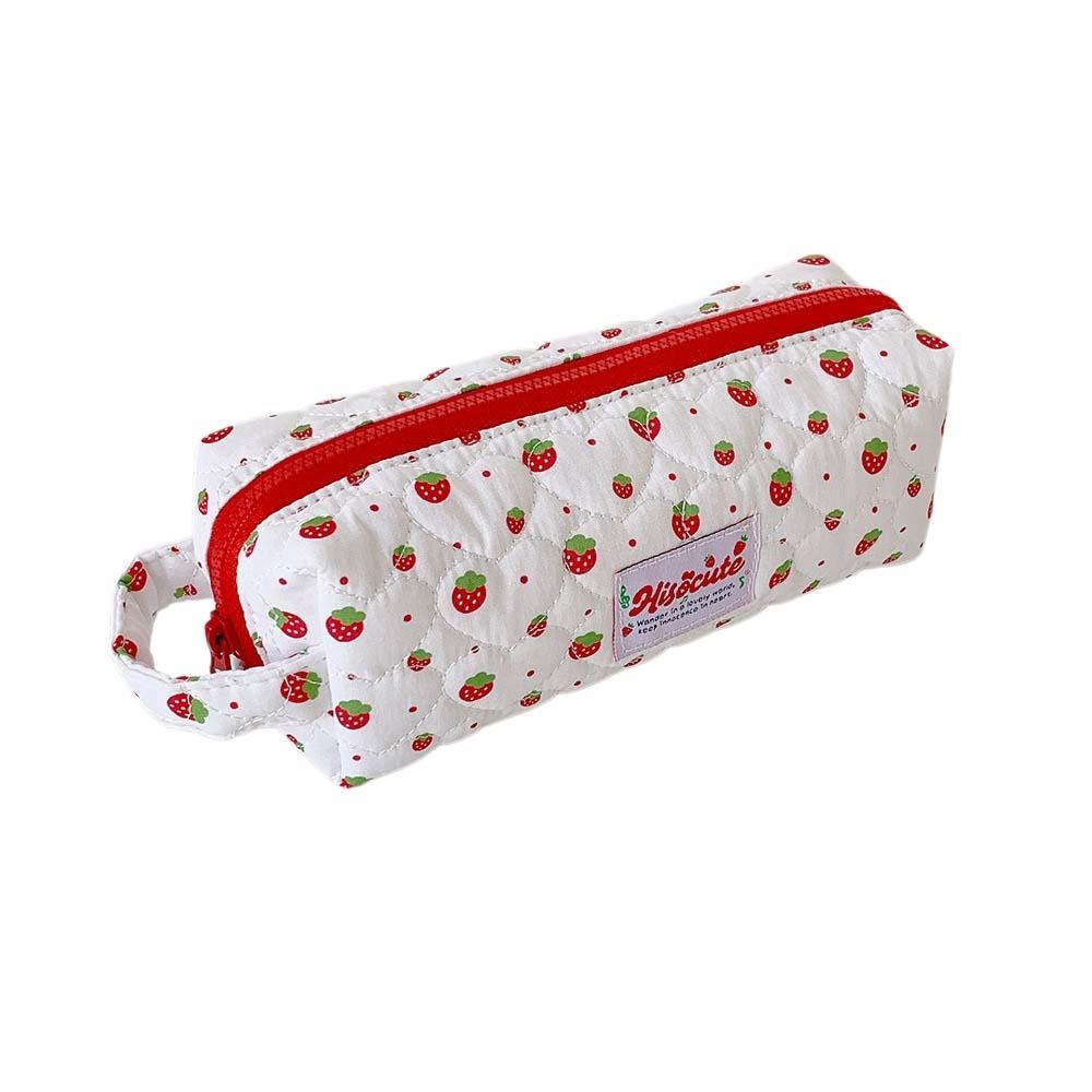 Large Capacity Fruit Strawberry Stationery Bag Desktop Storage Pencil Pouch Stationery Holder