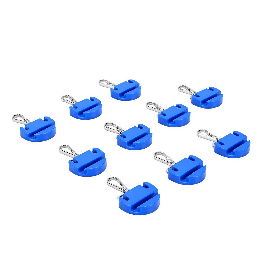 10PCS Kayak Clip Water Sports Equipment Blue 360 degrees  Rotating Lightweight Practical Buckle Paddle Board Clip