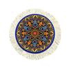1PC Multi-Use Heat-Resistant Coaster Artisanal Round Durable Mat Non-Slip Ethnic Style Bohemian Coffee Washable 10cm