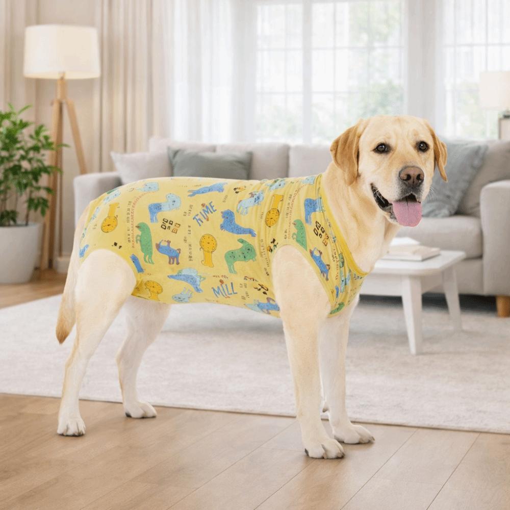 Tierdruck Anti-Leck Hunde-Strampler Baumwolle Hunde-Overall Hunde-Sterilisationsanzug Kastrations-Erholung