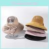 Black Summer Sun Hat Women's Butterfly Bow Wide Brim Uv Protection Cap Outdoor Leisure Fashion Hat