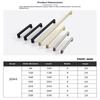 10-33Cm Black Cabinet Handles Stainless Steel Square Closet Drawer Cupboard Pulls Bathroom Door Knobs Furniture Kitchen Handle