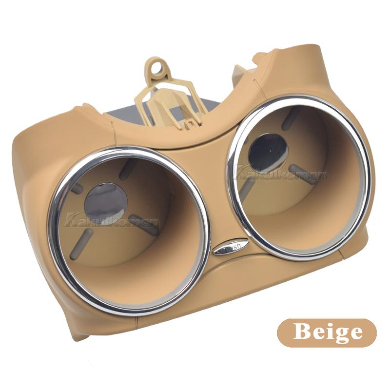 Porta-copos de carro para Mercedes Benz W219 C219 CLS500 CLS63 2006-2011 Suporte duplo para garrafa de bebida 21968004149051 Preto Bege